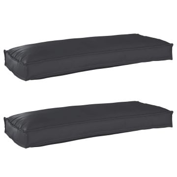 Set di Cuscini per Pallet 2 pz Tessuto Oxford Nero