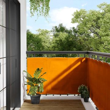 Paravento da Balcone Arancione 90x800 cm 100% Poliestere Oxford