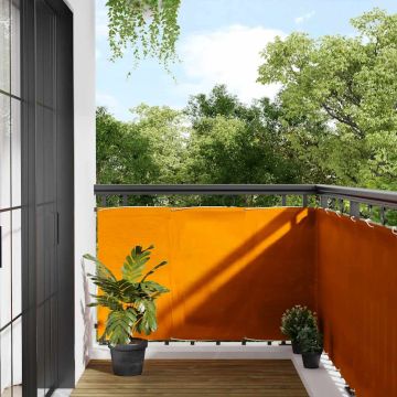 Paravento da Balcone Arancione 90x1000cm 100% Poliestere Oxford