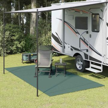 Tappeto da Tenda Verde 400 × 350 cm Poliestere