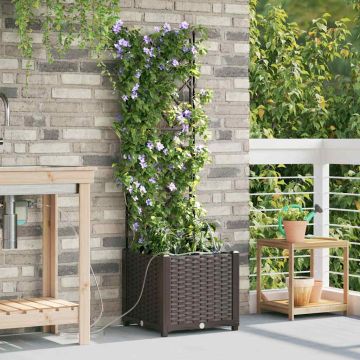 Vaso da giardino Marrone 40 x 40 x 142 cm PP