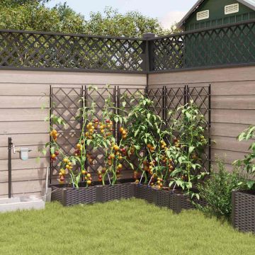 Vaso da giardino 5 pz Marrone 120 x 120 x 126 cm PP