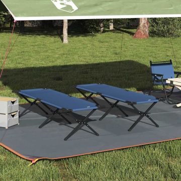 Letto da campeggio pieghevole 2 pz Blu 193 x 69 x 45 cm
