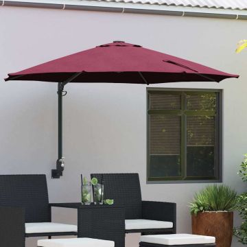 Ombrello da giardino 248 x 248 x 148 cm Poliestere e Acciaio