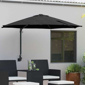 Ombrello da giardino 248 x 248 x 148 cm Poliestere e Acciaio
