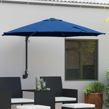 Ombrello da giardino 248 x 248 x 148 cm Poliestere e Acciaio