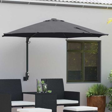 Ombrello da giardino Antracite 248 x 248 x 148 cm