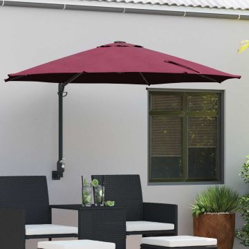 Ombrello da giardino 248 x 248 x 148 cm Poliestere e Acciaio
