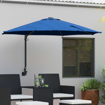 Ombrello da giardino 248 x 248 x 148 cm Poliestere e Acciaio