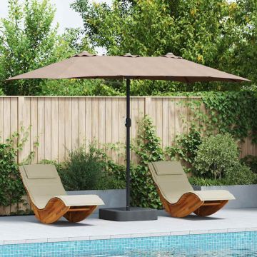 Ombrello da giardino 385 x 209 x 244 cm Poliestere e Acciaio