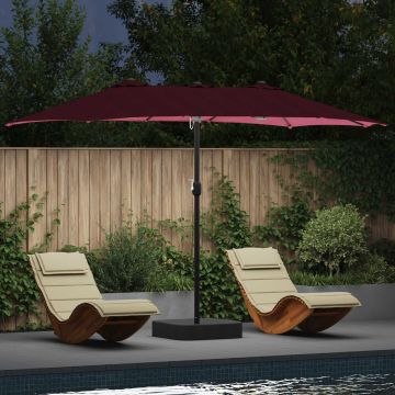 Ombrello da giardino Rosso Bordeaux 385 x 209 x 244 cm