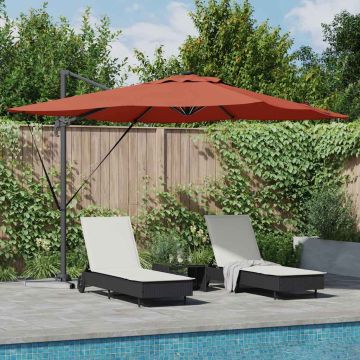 Ombrellone Terracotta 286 x 284 x 270 cm Alluminio e Poliestere