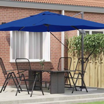 Ombrellone 351 x 250 x 260 cm Poliestere e Alluminio Azzurro