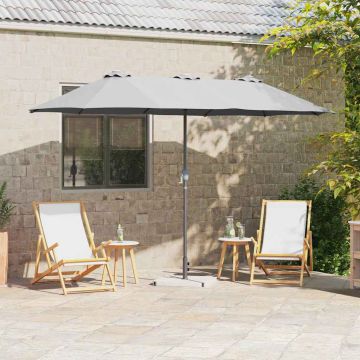 Ombrello da giardino 370 x 197 x 239 cm Poliestere e Alluminio