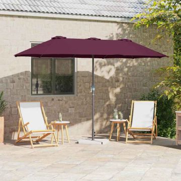 Ombrello da giardino 370 x 197 x 239 cm Poliestere e Alluminio