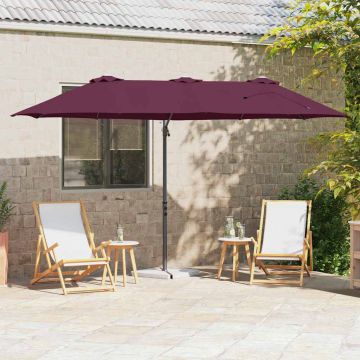 Ombrellone Rosso Bordeaux 372 x 198 x 243 cm