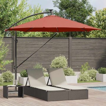 Ombrellone 294 x 294 x 248 cm Poliestere e Alluminio Terracotta