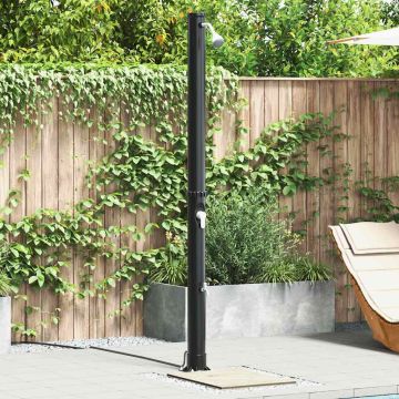 Doccia Solare da Esterno 20 l PVC e Alluminio Nero