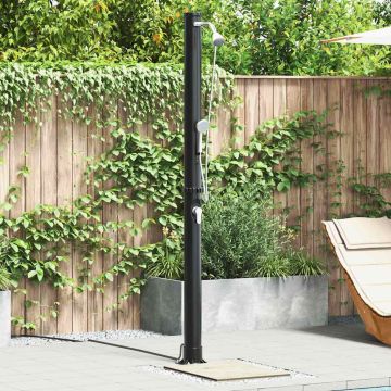 Doccia Solare da Esterno 20 l PVC e Alluminio Nero