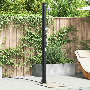 Doccia Solare da Esterno 20 l PVC e Alluminio Nero