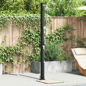 Doccia Solare da Esterno 20 l PVC e Alluminio Nero