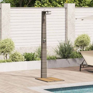Doccia da giardino polyrattan Grigio