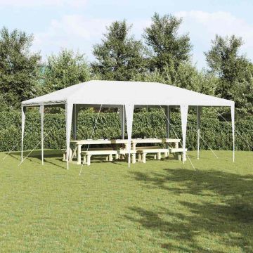 Tenda Party Bianco 600 x 400 x 266 cm Polietilene e Acciaio