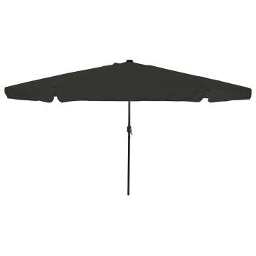 Ombrello da giardino 395 x 395 x 245 cm Poliestere Rotondo Nero