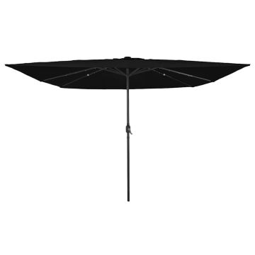 Ombrello da giardino Nero 295 x 295 x 245 cm