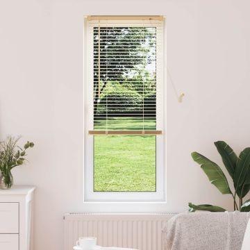 Tenda Veneziana Marrone Chiaro con Motivo 150 x 50 cm 25 mm PVC