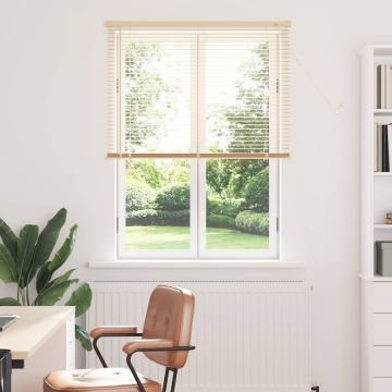 Tenda Veneziana Marrone Chiaro con Motivo 150 x 80 cm 25 mm PVC