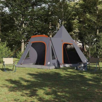 Tenda Teepee per 5 Persone 5 persona Grigio e arancione
