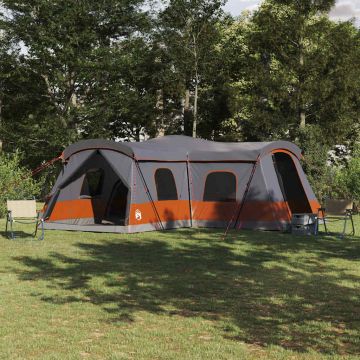 Tenda per 16 persone Grigio e arancione 680 x 510 x 210 cm