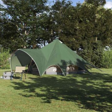 Tenda Teepee per 5 Persone 5 persona Verde e Grigio