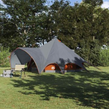 Tenda Teepee per 5 Persone 5 persona Grigio e arancione
