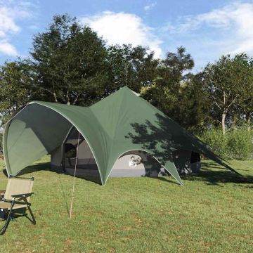 Tenda Teepee per 7 Persone 7 persona Verde e Grigio