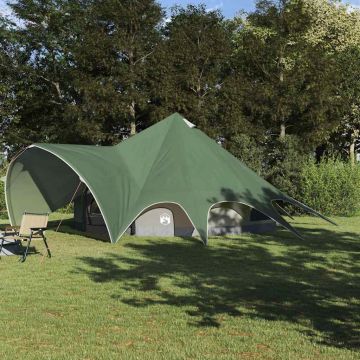 Tenda Teepee 9 Persone 9 persona Verde e Grigio