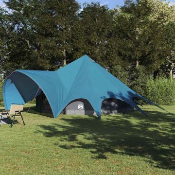 Tenda Teepee per 9 Persone 9 persona Blu e Grigio