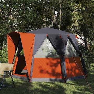 Tenda a cubo per 3 persone con tetto Grigio e arancione