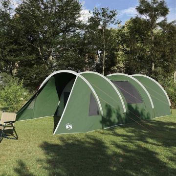 Tenda Tunnel per 5 Persone 5 persona Verde e Bianco