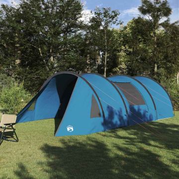 Tenda Tunnel per 5 Persone 5 persona Blu e Grigio
