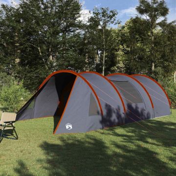 Tenda Tunnel per 5 Persone 5 persona Grigio e arancione