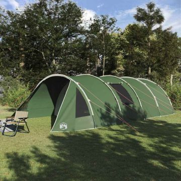Tenda Tunnel per 6 Persone 6 persona Verde e Bianco
