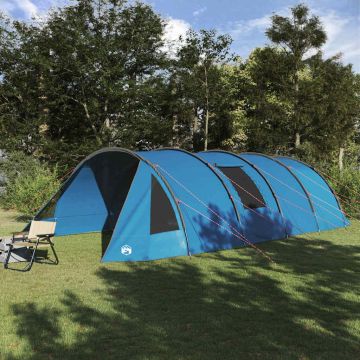 Tenda Tunnel per 6 Persone 6 persona Blu e Grigio