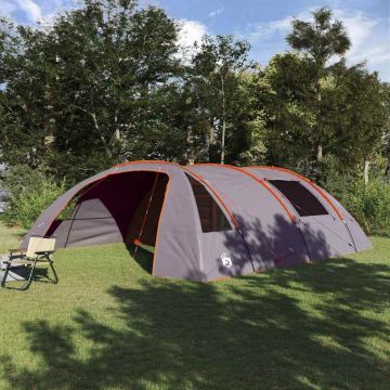 Tenda Tunnel per 6 Persone 6 persona Grigio e arancione