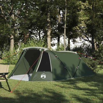 Tenda Tunnel per 3 Persone 3 persona Verde e Bianco