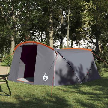Tenda tunnel per 4 persone 4 persona Grigio e arancione