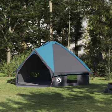Tenda Teepee per 8 Persone 8 persona Blu e Grigio