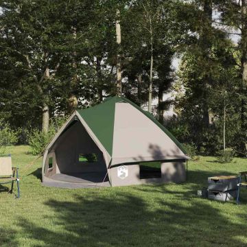 Tenda Teepee per 6 Persone 6 persona Verde e Bianco