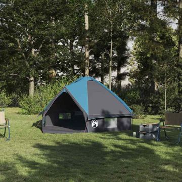 Tenda Teepee per 4 persone 4 persona Blu e Grigio
